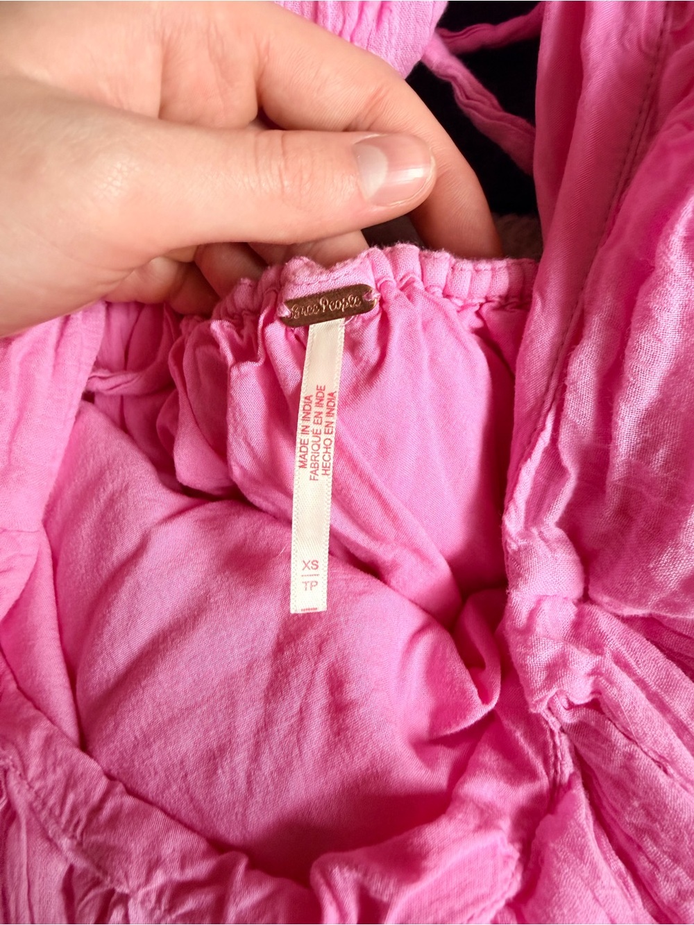 Free People Bright Pink Puff-Sleeve Tank Dress - Picture 2 of 2